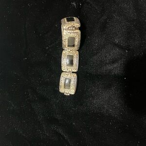 Brighton Elegant Silver and Black Bracelet